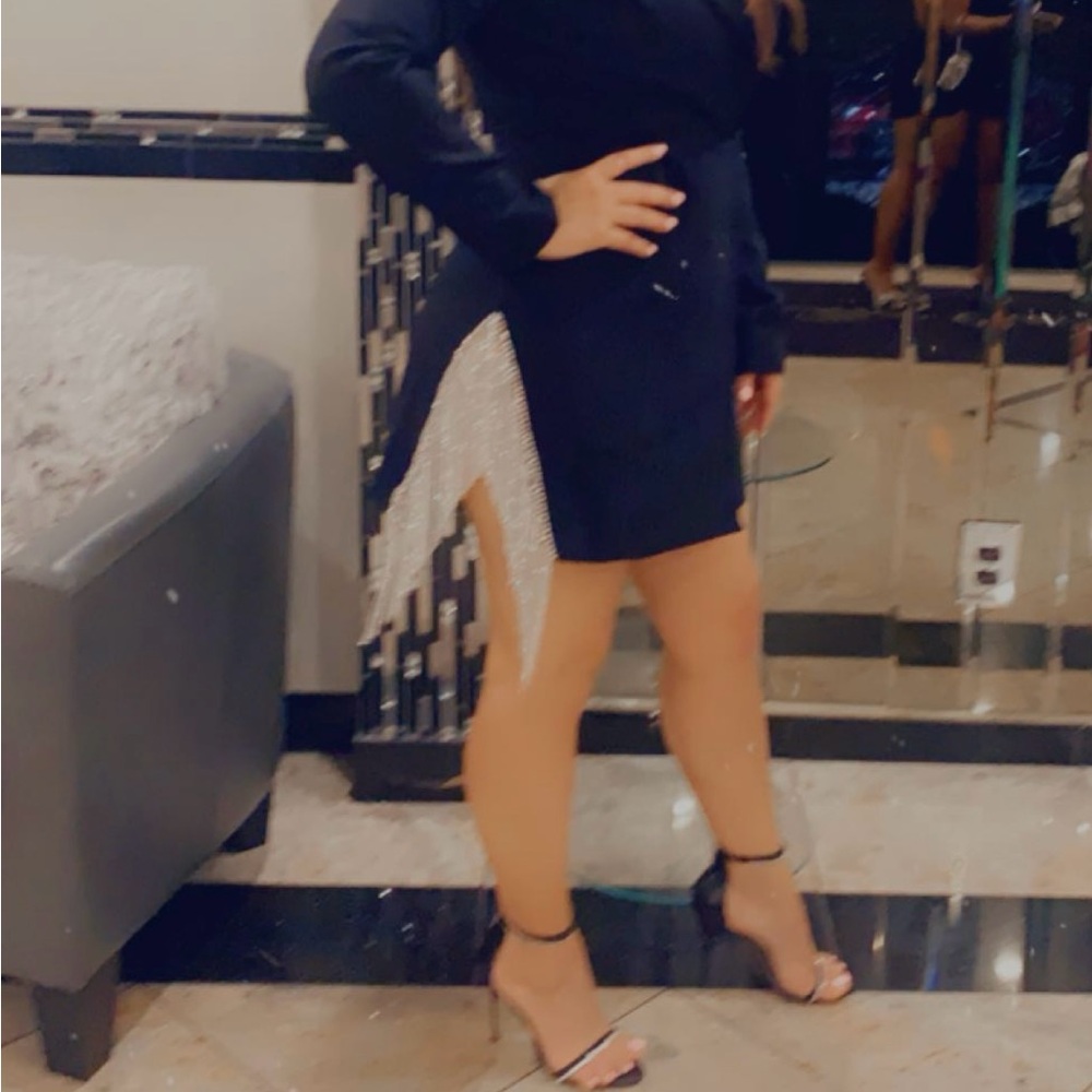 Chic Black Women's Blazer Dress